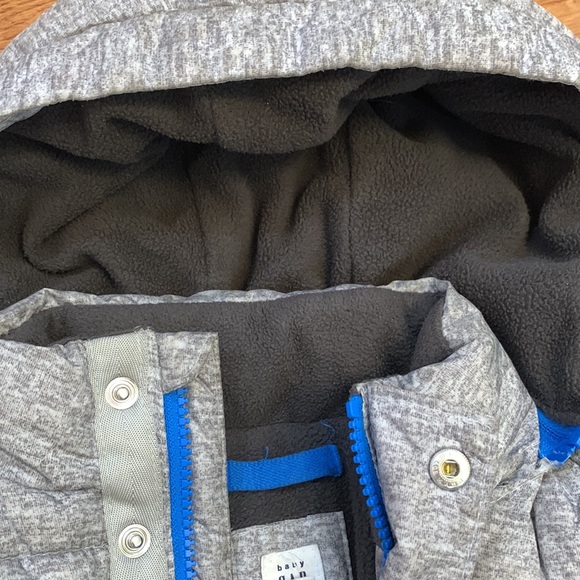 Puffer Coat with Detachable Hood and Fleece Lining - Picture 2 of 6